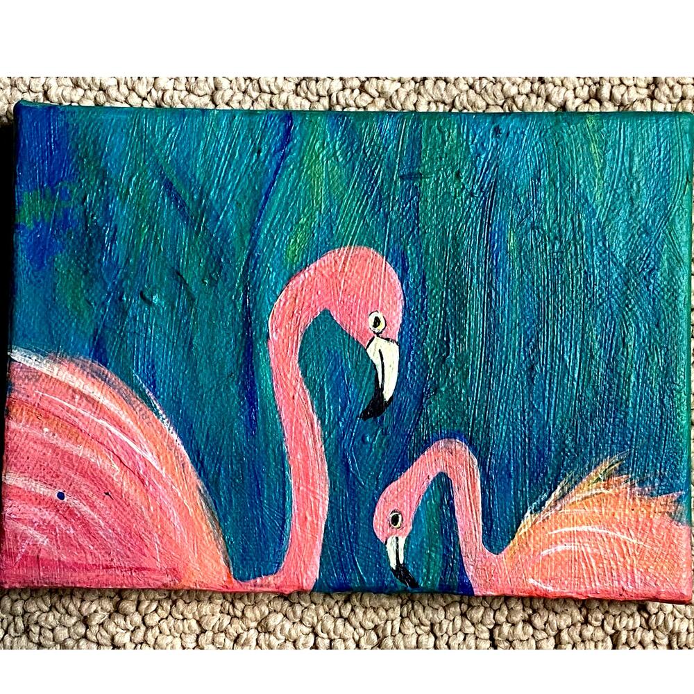 Original painting "For Life" 7 x 5 x 1/2 inch on gallery wrapped canvas signed